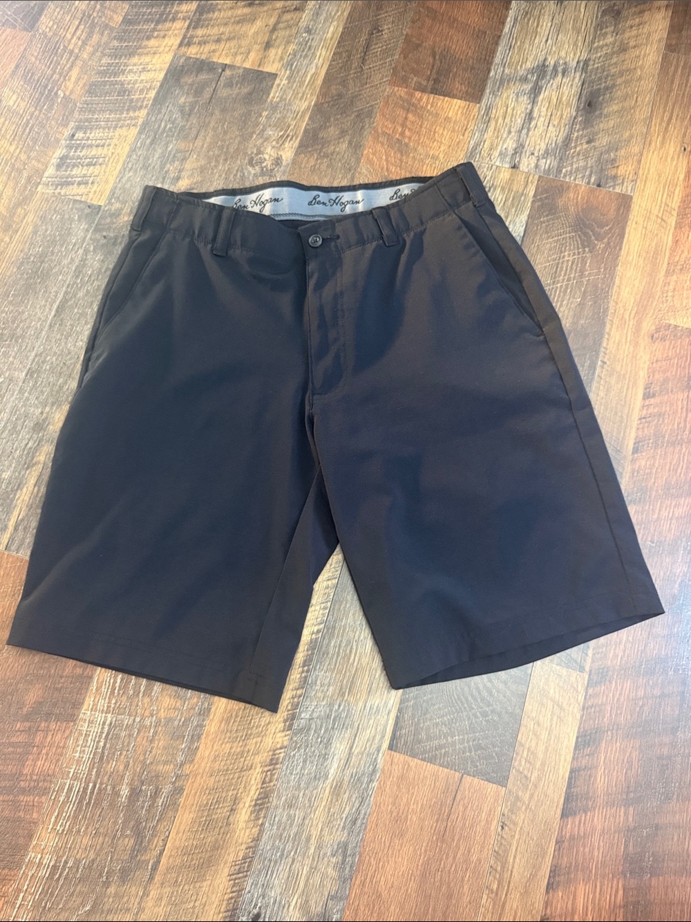 Ben Hogan Performance Golf Shorts Black Stretch Flat Front Men’s Size 32